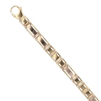 14ct Yellow And White Gold Fancy Bracelet 7"
