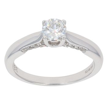 18ct White Gold 0.50ct Brilliant Cut Diamond Solitaire Ring