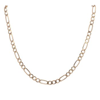 9ct Yellow Gold Figaro Chain 22"