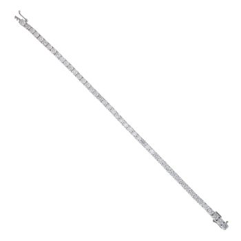 Lab Grown Platinum 8.00ct Brilliant Cut Diamond Tennis Bracelet 7"