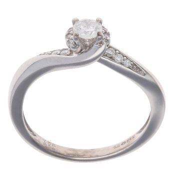 9ct White Gold 0.25ct Diamond Solitaire Ring