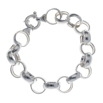Silver Belcher Bracelet 8" by Icesia