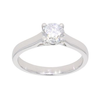 Platinum 0.70ct Brilliant Cut Diamond Solitaire Ring