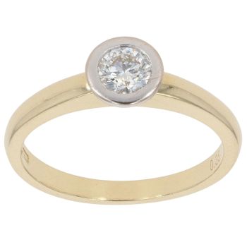 18ct Yellow Gold 0.35ct Brilliant Cut Diamond Solitaire Ring