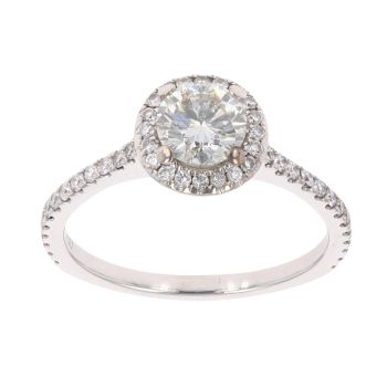 18ct White Gold 1.15ct Brilliant Cut Diamond Cluster Ring