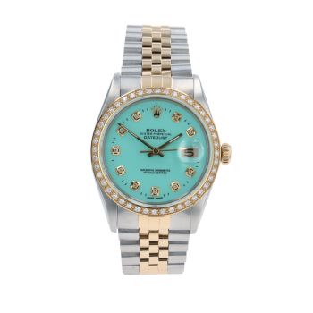 Rolex Custom Datejust Pre Owned Watch Ref 16013