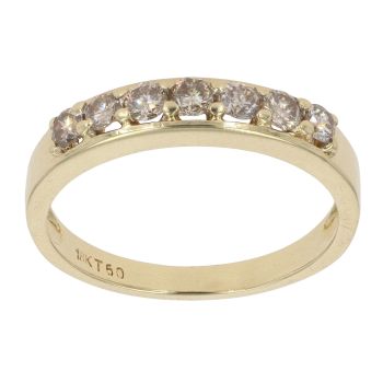 18ct Yellow Gold 0.50ct Tinted Diamond Eternity Ring