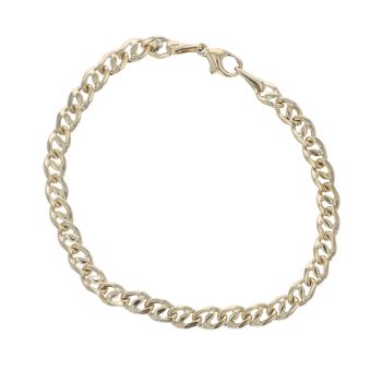 9ct Yellow Gold Fancy Bracelet 8"