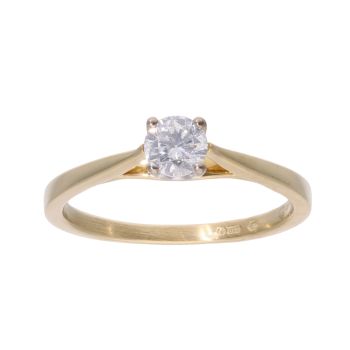 18ct Yellow Gold 0.45ct Diamond Solitaire Ring