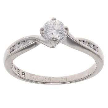 Palladium 0.50ct Brilliant Cut Diamond Solitaire Ring