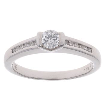 18ct White Gold 0.33ct Brilliant Cut Diamond Solitaire Ring