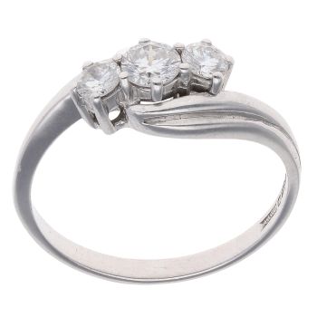 18ct White Gold 0.50ct Trilogy Diamond Ring