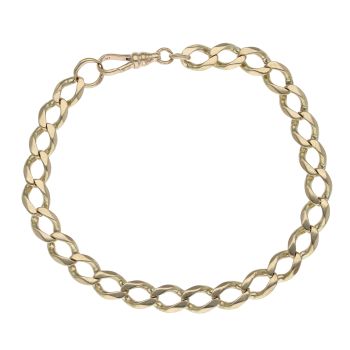 9ct Yellow Gold Cub Bracelet 10"