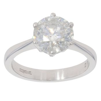 Platinum 2.65ct Brilliant Cut Diamond Solitaire Ring