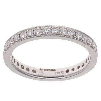 18ct White Gold 0.72ct Brilliant Cut Diamond Full Eternity Ring