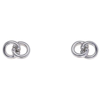 925 Sterling Silver Entwined Circles Earrings