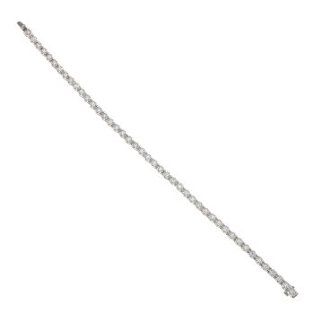 9ct White Gold 2.00ct Brilliant Cut Diamond Bracelet 7"