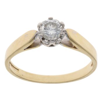 18ct Yellow Gold 0.40ct Brilliant Cut Diamond Solitaire Ring