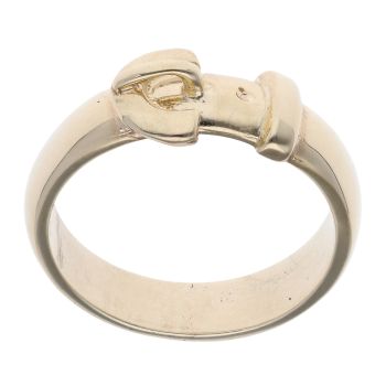 9ct Yellow Gold Plain Buckle Ring