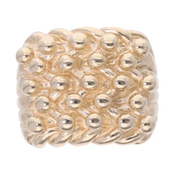 9ct Yellow Gold Five Row Keeper Ring