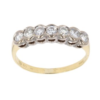 18ct Yellow Gold 0.50ct Brilliant Cut Diamond Half Eternity Ring