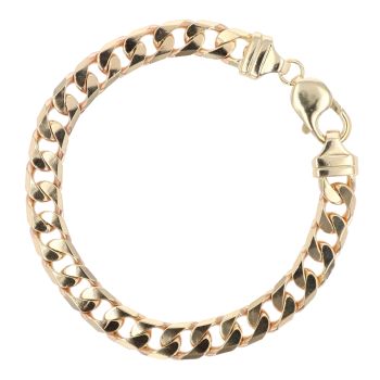 9ct Yellow Gold Curb Bracelet 8"