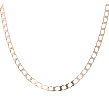 9ct Yellow Gold Square Curb Chain 20"