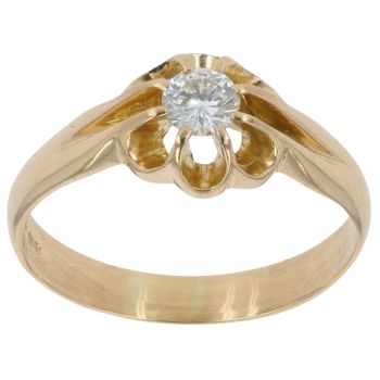 18ct Yellow Gold 0.35ct Diamond Signet Ring