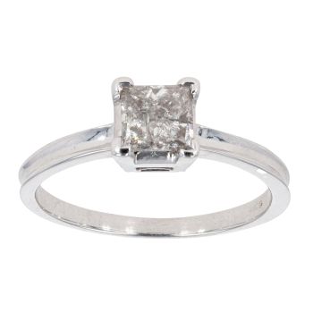 18ct White Gold 0.71cts Princess Cut Diamond Solitaire Ring