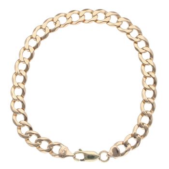 9ct Yellow Gold Curb Bracelet 8.5"