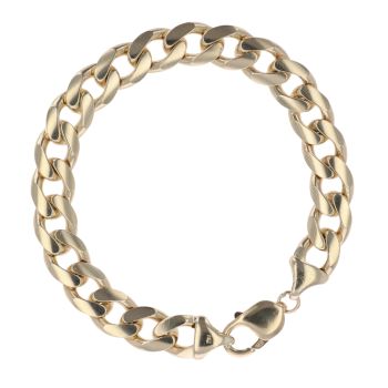 9ct Yellow Gold Curb Bracelet 8.5"
