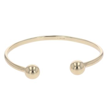 9ct Yellow Gold Plain Torque Bangle