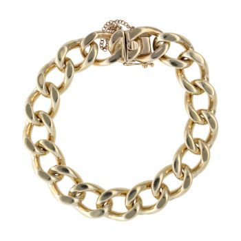 9ct Yellow Gold Curb Bracelet 8"