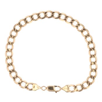 9ct Yellow Gold Curb Bracelet 8.5"