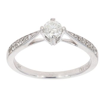 9ct White Gold 0.50ct Diamond Solitaire Ring