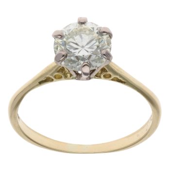 18ct Yellow Gold 1.40ct Brilliant Cut Diamond Solitaire Ring
