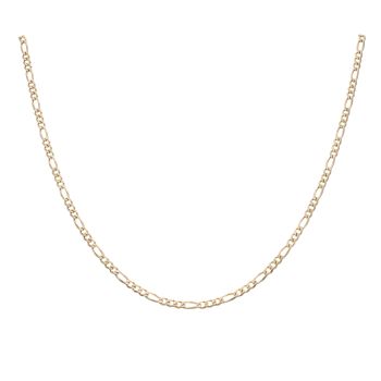 9ct Yellow Gold Figaro Chain 18"