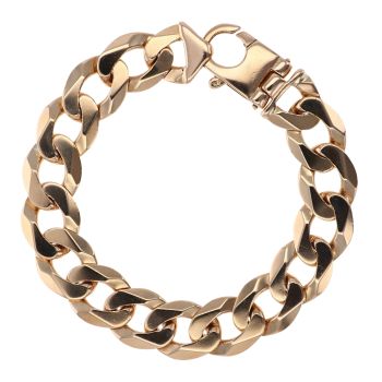 9ct Yellow Gold Curb Bracelet 9"