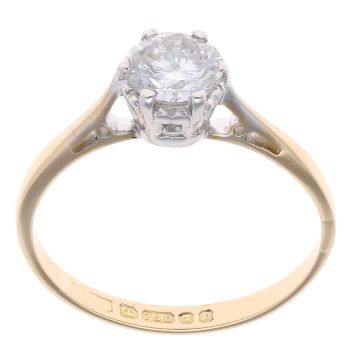 18ct Yellow Gold 0.80ct Solitaire Diamond Ring