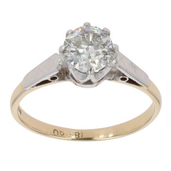 18ct Yellow Gold 0.90ct Diamond Solitaire Ring