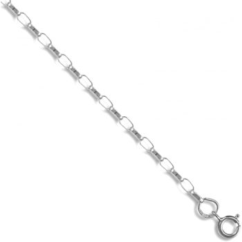 9ct White Gold Diamond Cut Belcher Chain
