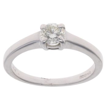 18ct White Gold 0.40ct Brilliant Cut Diamond Solitaire Ring