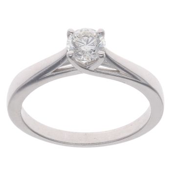 18ct White Gold 0.41ct Brilliant Cut Diamond Solitaire Ring