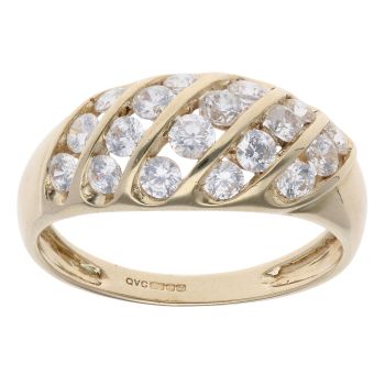14ct Yellow Gold Fancy Cubic Zirconia Ring