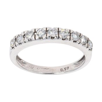 14ct White Gold 0.50ct Diamond Half Eternity Ring