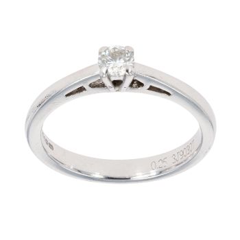 18ct White Gold 0.25ct Diamond Solitaire Ring