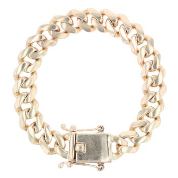 9ct Yellow Gold Curb Bracelet 8"