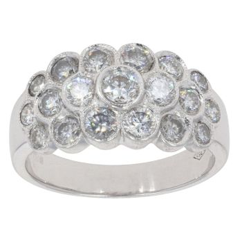 18ct White Gold Brilliant Cut 1.50ct Diamond Fancy Ring