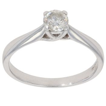 18ct White Gold 0.35ct Brilliant Cut Diamond Solitaire Ring