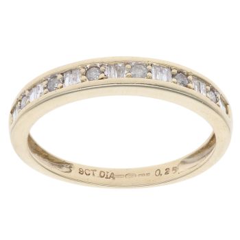 9ct Yellow Gold 0.25ct Diamond Fancy Ring